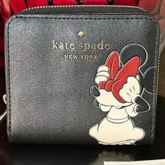 Disney X Kate Spade NWT Minnie Mouse Zip Around Wallet Bifold with dust … - Picture 12 of 12